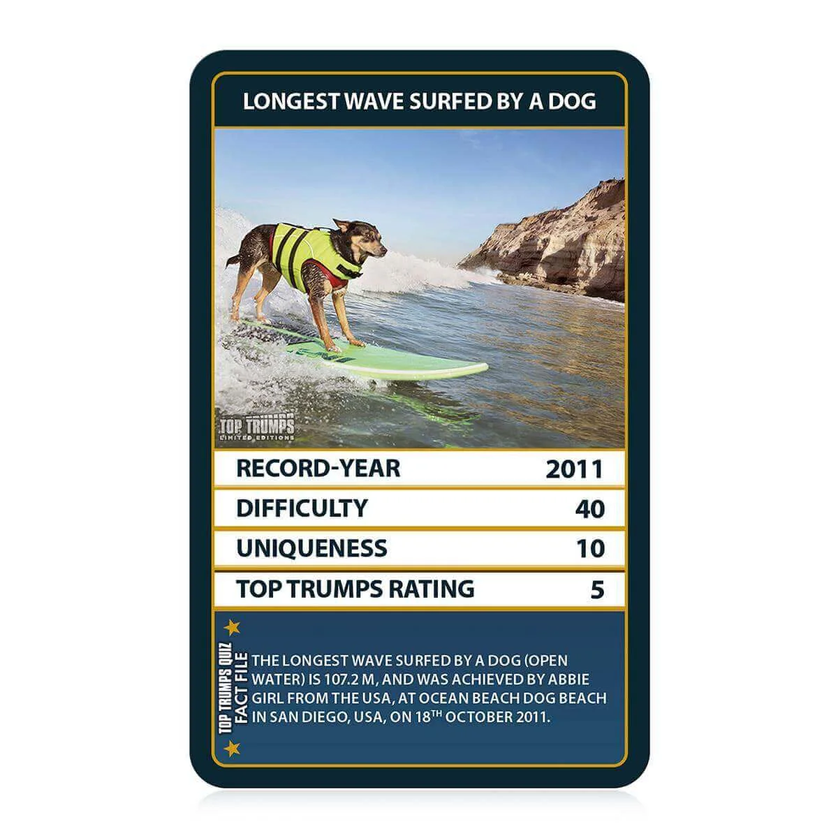 30 Amazing Guinness World Records Top Trumps Card Game - Image 4