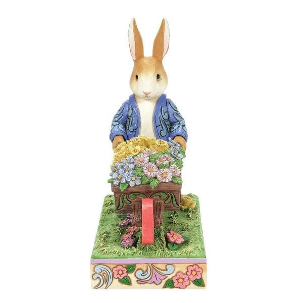 Beatrix Potter Peter Rabbit with Wheelbarrow Figurine By Jim Shore 6014048 - Image 2