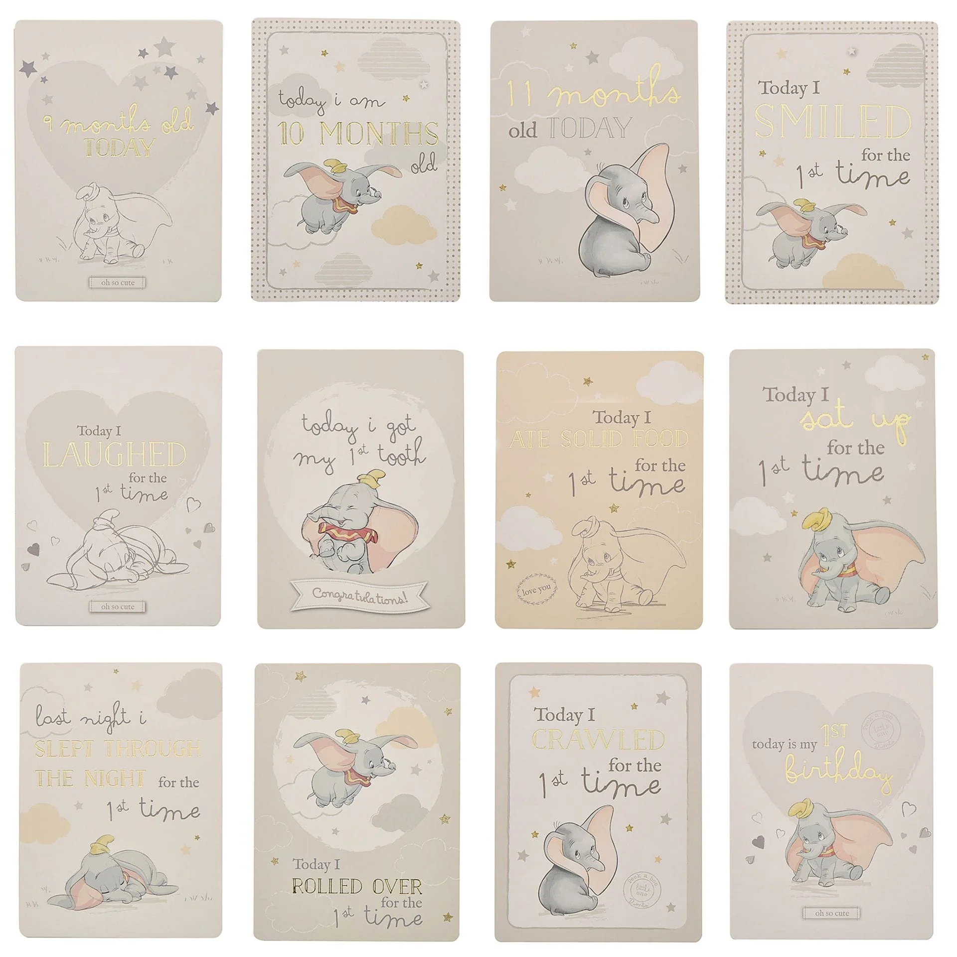 Disney Baby Magical Beginnings Milestone Card Set - Dumbo - Image 4
