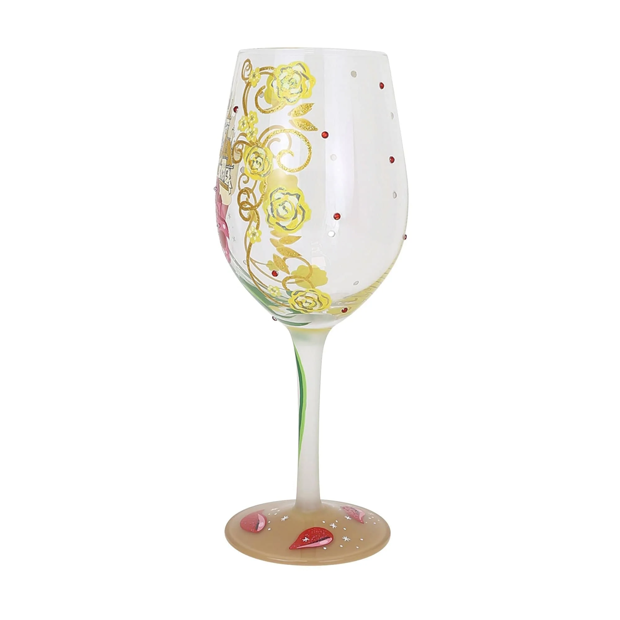 Disney By Lolita Bold Like A Rose Belle Wine Glass - Image 3