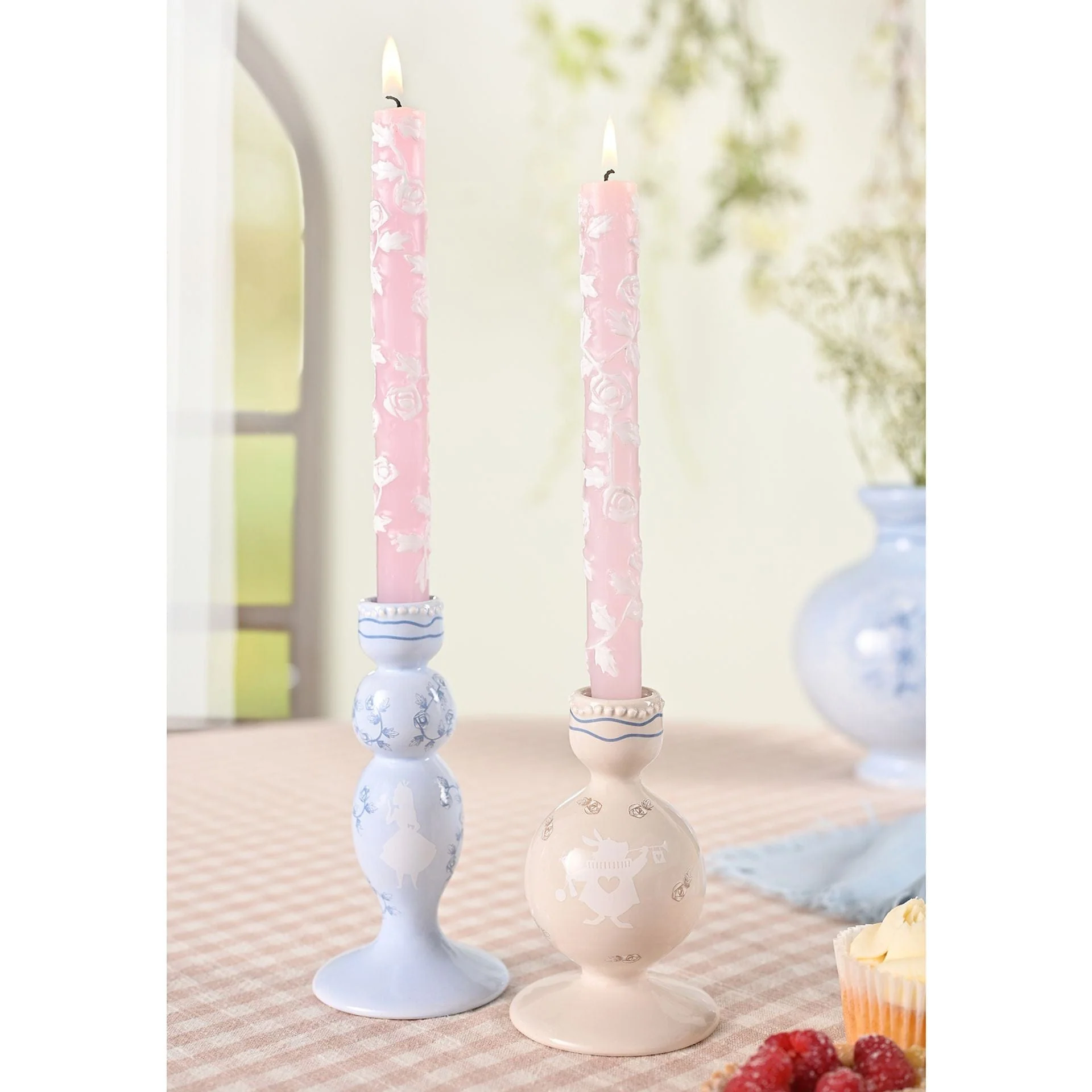 Disney Home Alice in Wonderland Set of 2 Taper Candle Holders - Image 3
