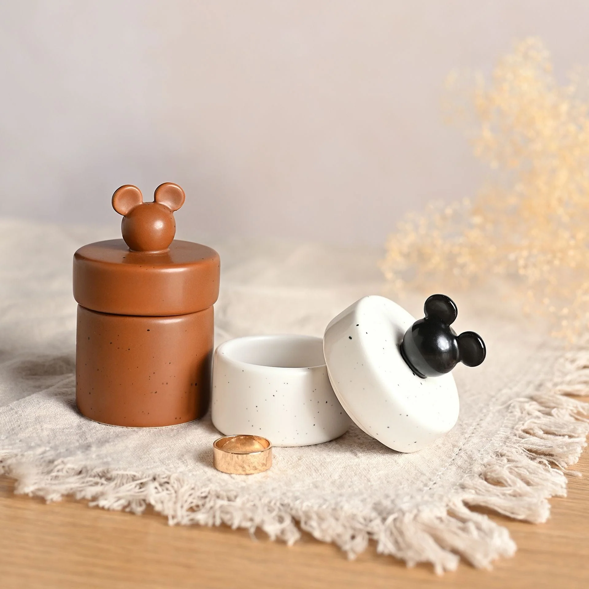 Disney Home Mickey Shapes Set of 2 Trinket Pots - Image 4