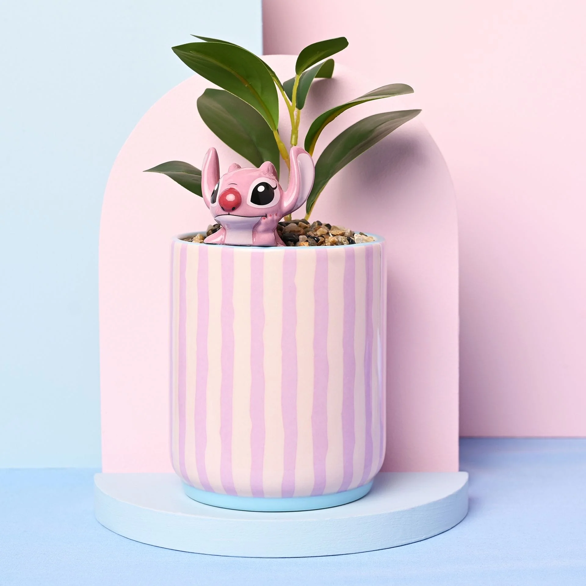 Disney Home Planter with 3D Angel & Faux Plant Lilo & Stitch - Image 6