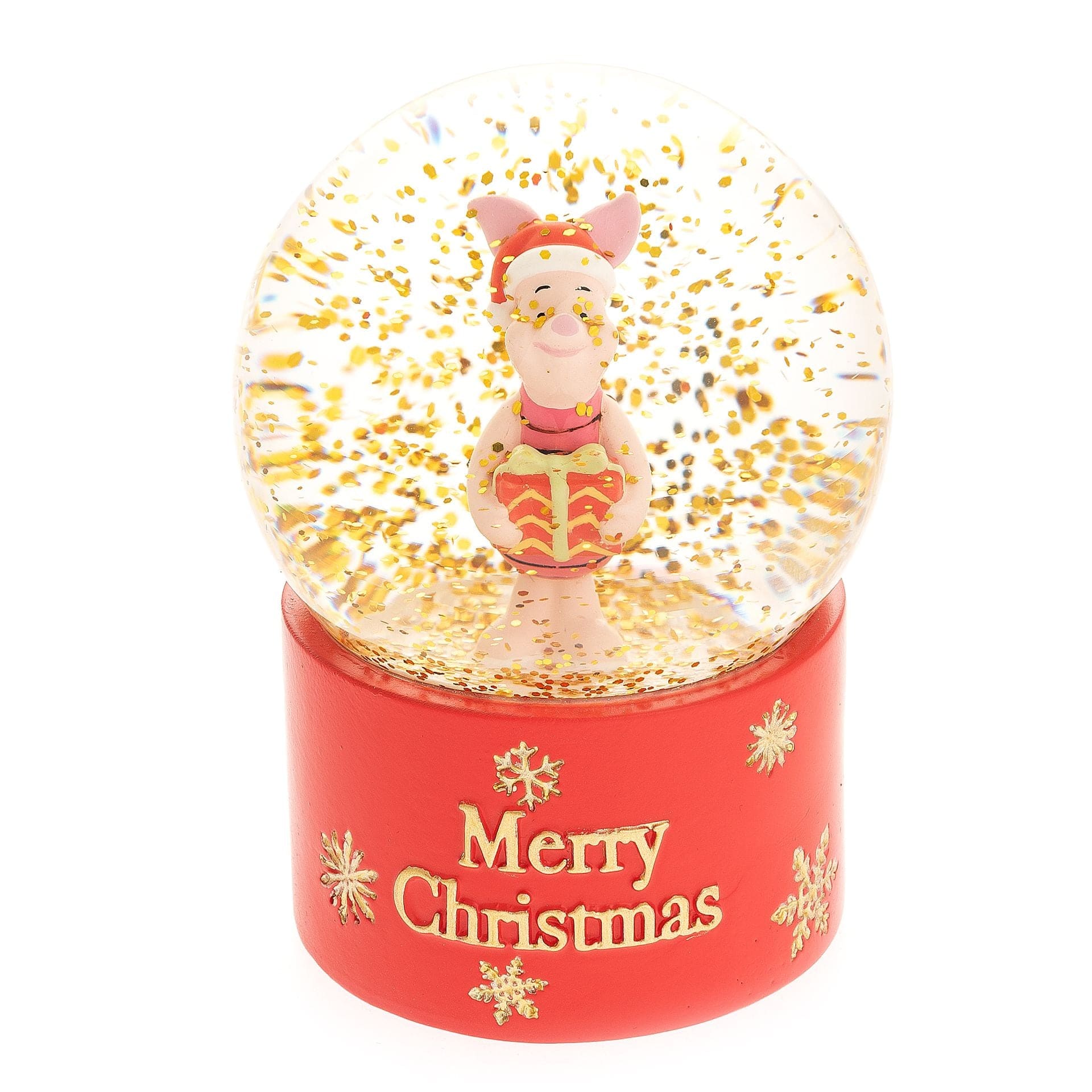 Disney Icons And Villains Piglet Snowglobe "Merry Christmas" Winnie The Pooh And Friends - Image 2