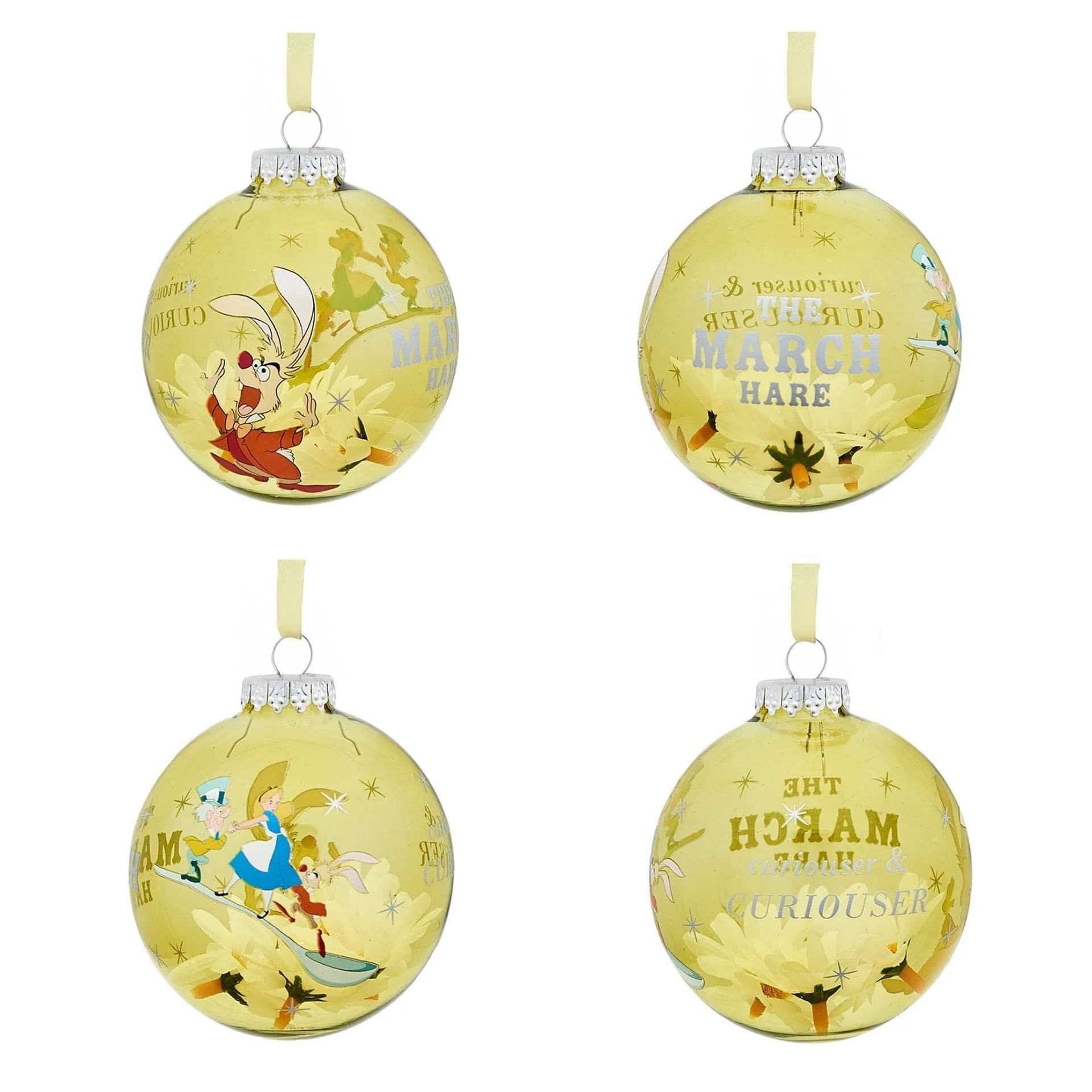 Disney Icons And Villains Set of 7 Baubles - Alice In Wonderland - Image 5