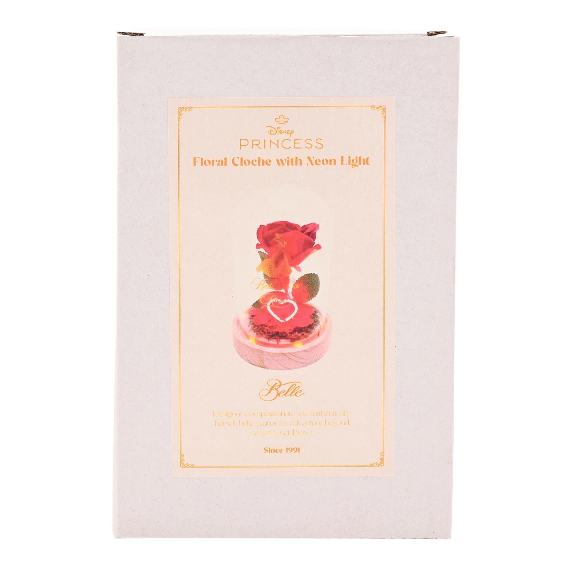 Disney Pastel Princess Florals In A Cloche With Neon Light - Belle Beauty And the Beast - Image 6