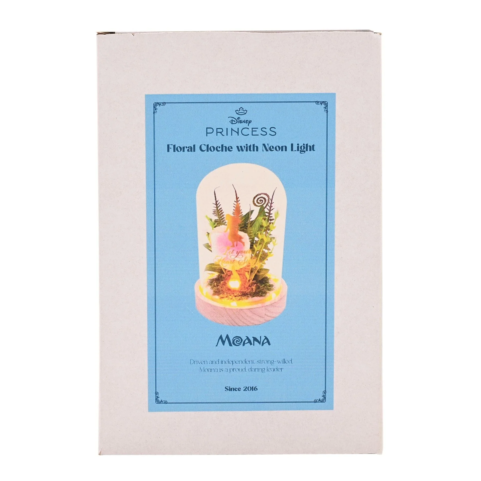 Disney Pastel Princess Florals In A Cloche With Neon Light - Moana - Image 6
