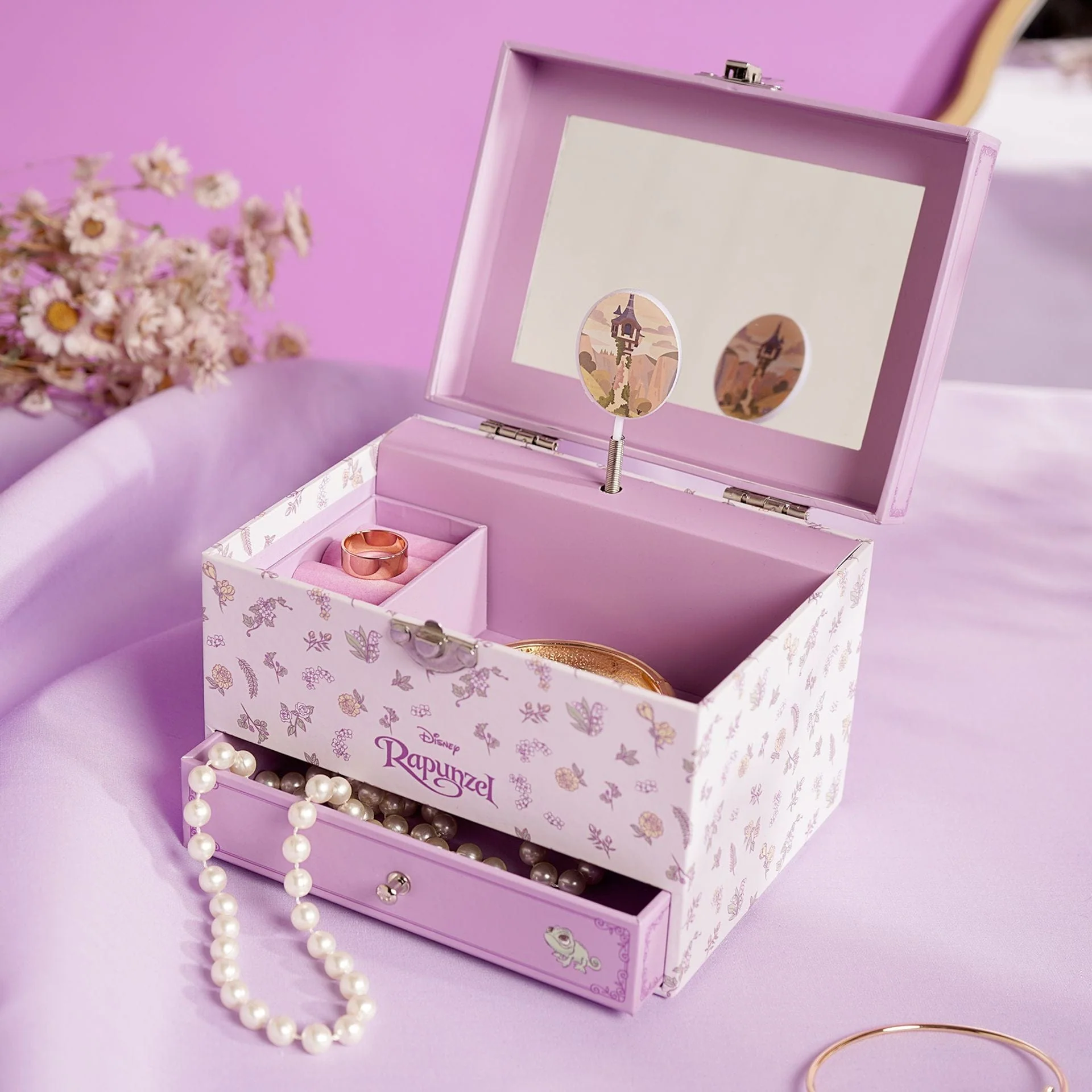 Disney Pastel Princess Musical Jewellery Box - Rapunzel Tangled - Image 6