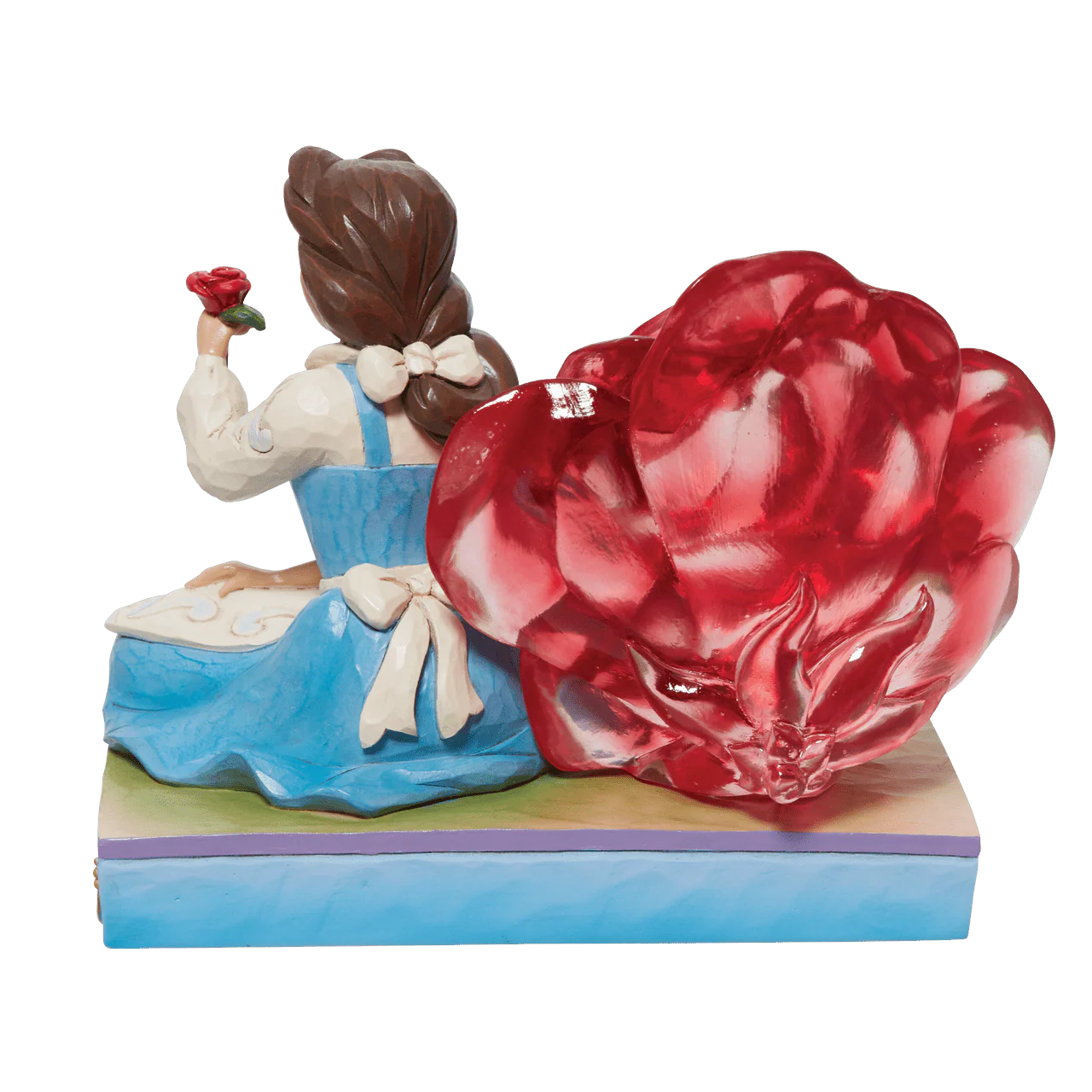 Disney Traditions Belle with Clear Resin Rose Figurine By Jim Shore 6011924 - Image 4