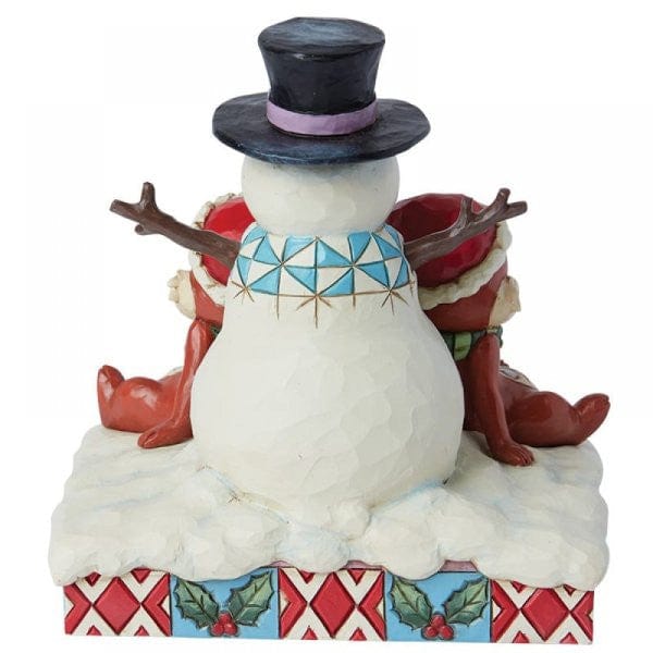 Disney Traditions Chip ‘n’ Dale with Snowman Figurine by Jim Shore 6015006 - Image 4