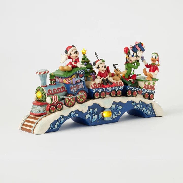 Disney Traditions Christmas Cheer On Track (Mickey & Friends LED Musical Train) Figurine By Jim Shore 6014996 - Image 2
