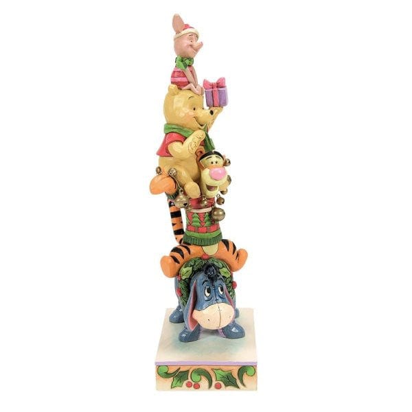 Disney Traditions Christmas Winnie the Pooh Stacked Figurine by Jim Shore 6015005 - Image 5
