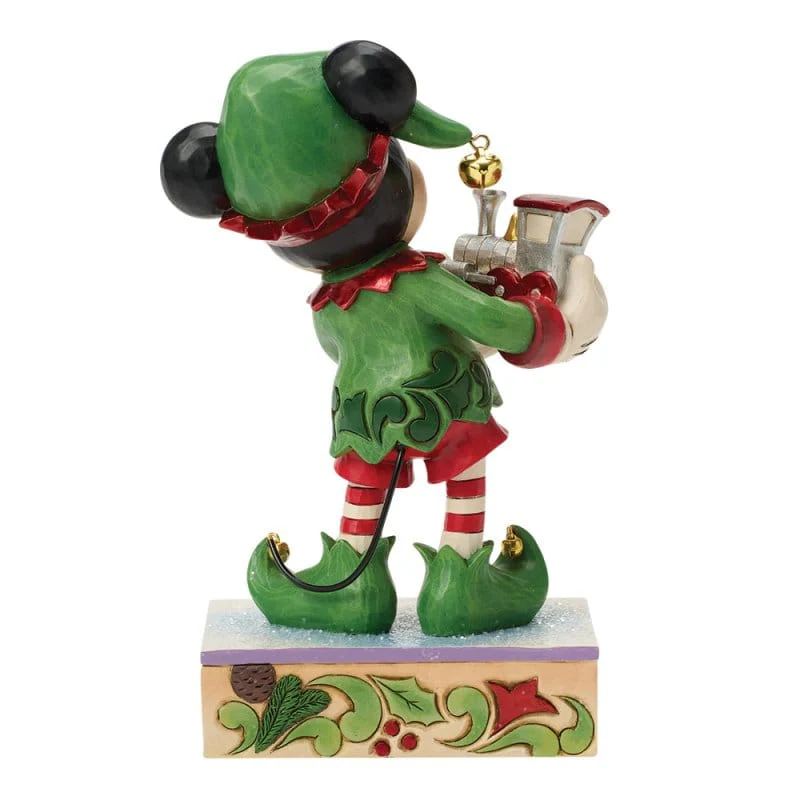 Disney Traditions Elf with Train (Mickey Elf) Figurine By Jim Shore 6018712 - Image 5