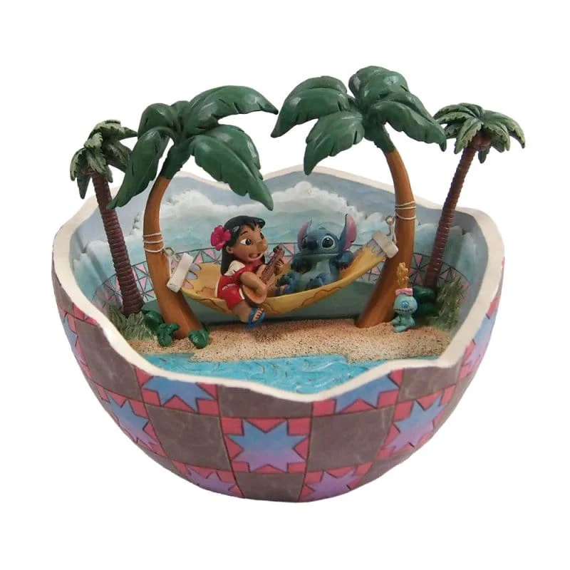 Disney Traditions Lilo and Stitch Coconut Movie Moment Figurine by Jim Shore