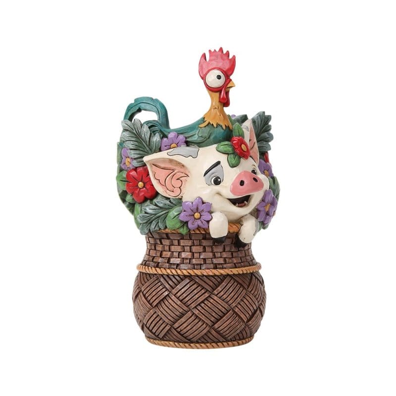 Disney Traditions Pua And Hei Hei Flower Basket Moana Figurine by Jim Shore - Image 3