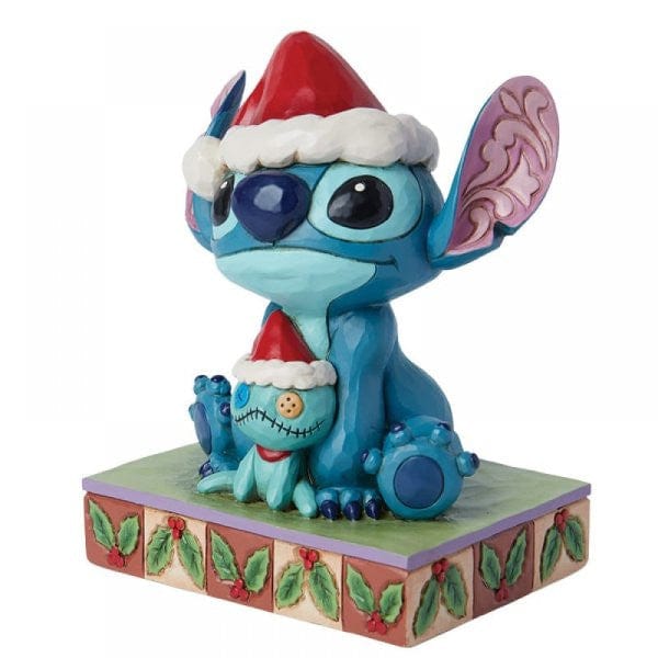 Disney Traditions Santa Stitch and Scrump Figurine by Jim Shore 6015007 - Image 3