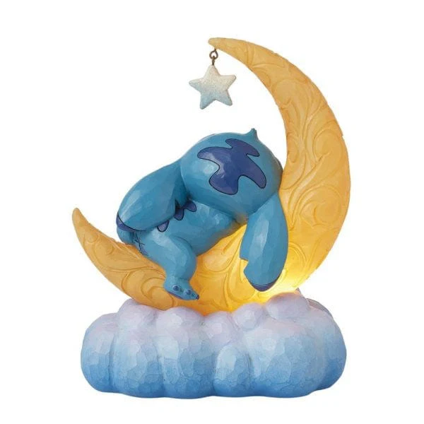 Disney Traditions Sweet Dreams (Stitch & Scrump on Light-up Moon Figurine) By Jim Shore 6016334 - Image 2