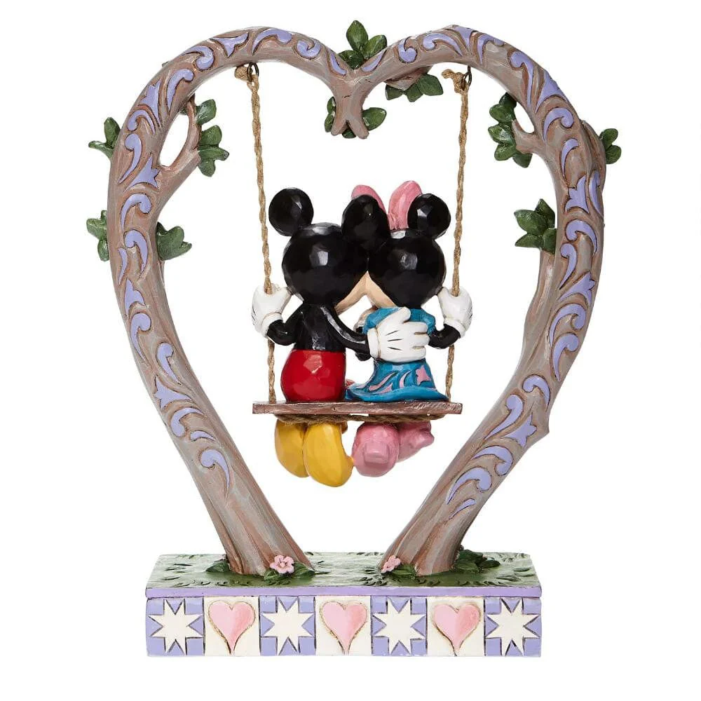 Disney Traditions Sweethearts in Swing (Mickey & Minnie on Swing) Figurine By Jim Shore 6008328 - Image 3