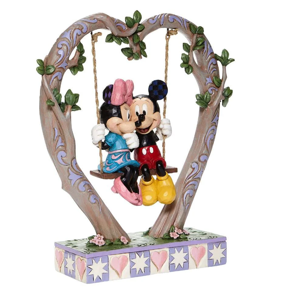 Disney Traditions Sweethearts in Swing (Mickey & Minnie on Swing) Figurine By Jim Shore 6008328 - Image 4