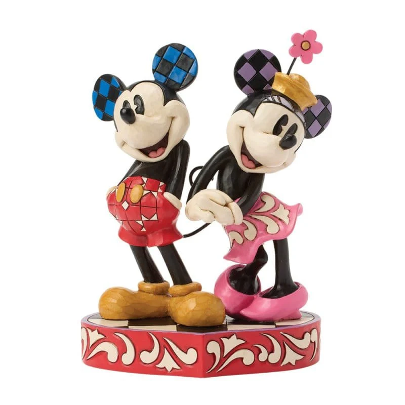 Disney Traditions Tails of True Love Mickey & Minnie Love Figurine By Jim Shore