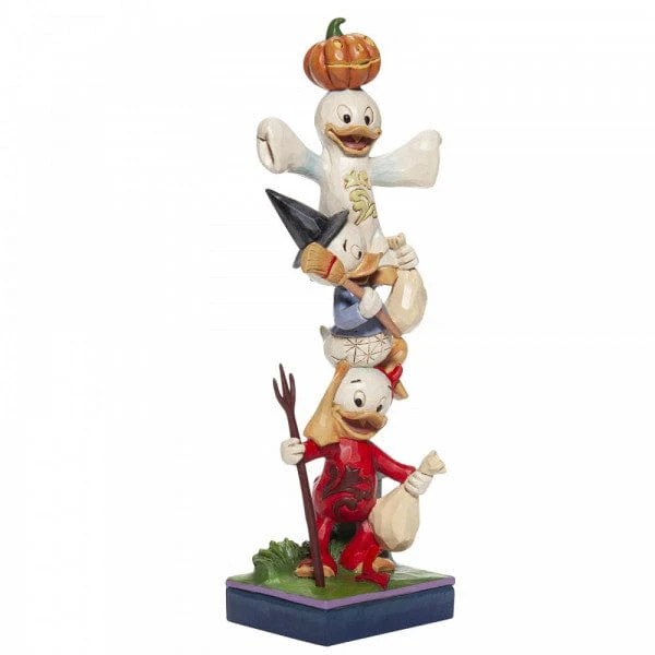 Disney Traditions Teetering Trick-or-Treaters - Stacked Huey, Dewey and Louie Figurine 6007079 - Image 2
