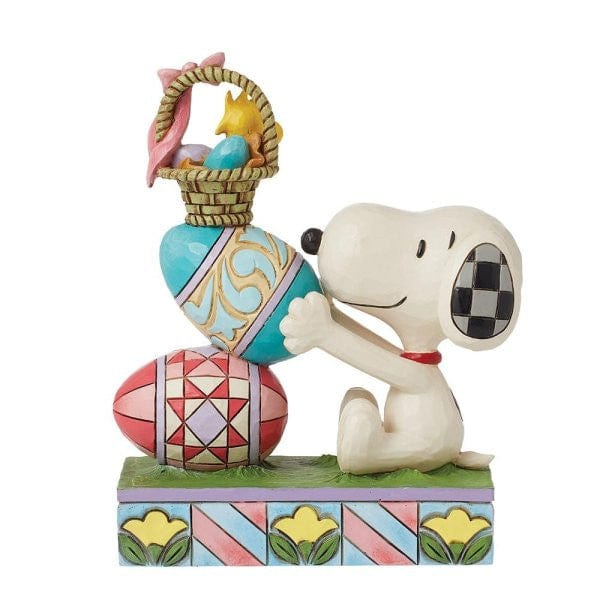 Eggcellent Tower (Snoopy & Woodstock Stacked Easter Eggs) Peanuts Figurine By Jim Shore, 6016262 - Image 2