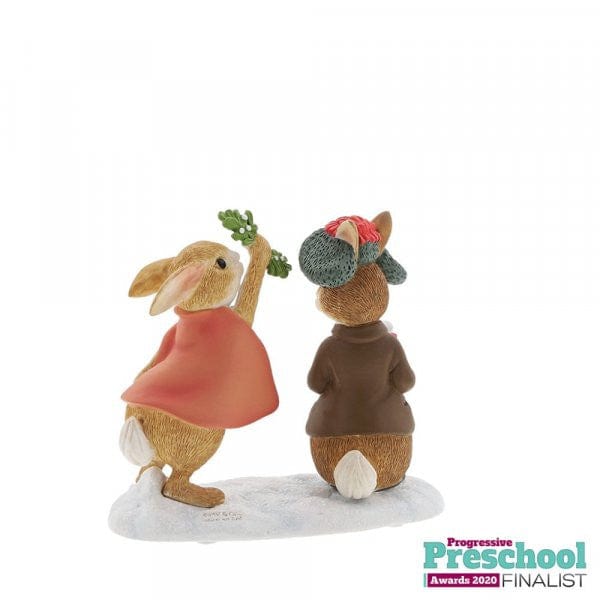 Flopsy and Benjamin Bunny Under the Mistletoe Figurine - Image 3