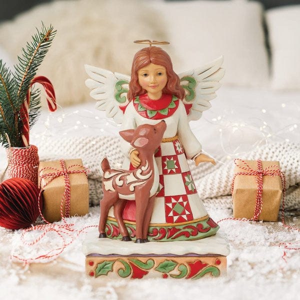 Heartwood Creek By Jim Shore Christmas Angel With Deer Figurine 6015532 - Image 5