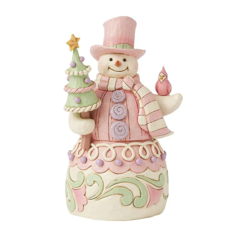 Heartwood Creek By Jim Shore Pastel Winter Wonders (Pastel Candy Snowman) Figurine 6017019
