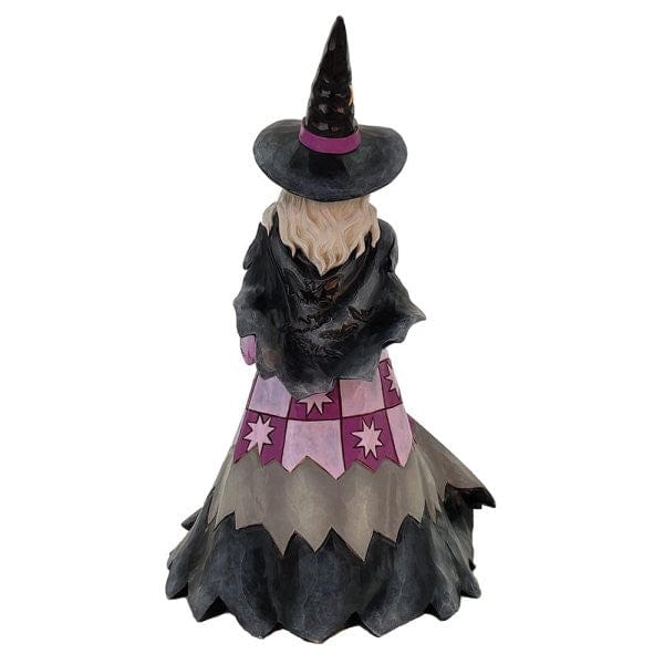 Heartwood Creek By Jim Shore Spellbinding Smiles (Good Witch with LED Pumpkins) Figurine 6016638 - Image 4