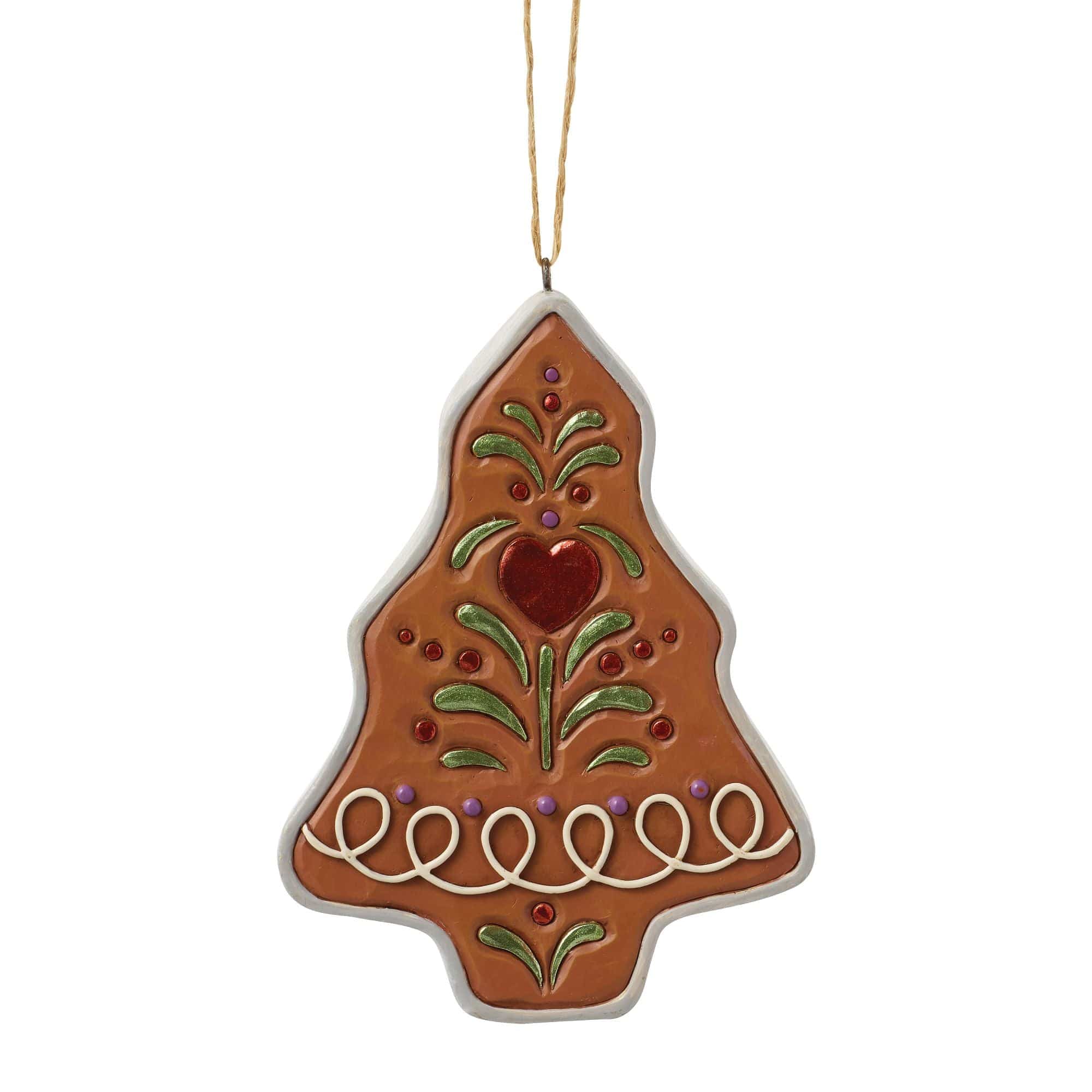 Heartwood Creek Gingerbread Cookie Cutter Santa Hanging Ornament By Jim Shore - Image 2