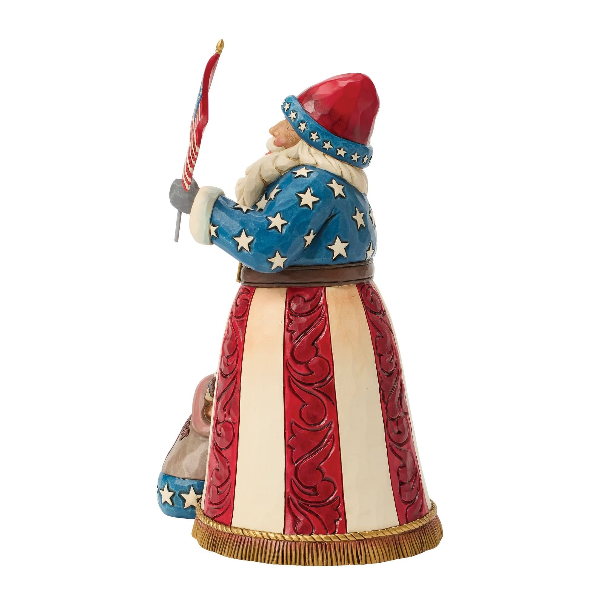 Heartwood Creek Patriotic Santa With Flag Figurine By Jim Shore - Image 4