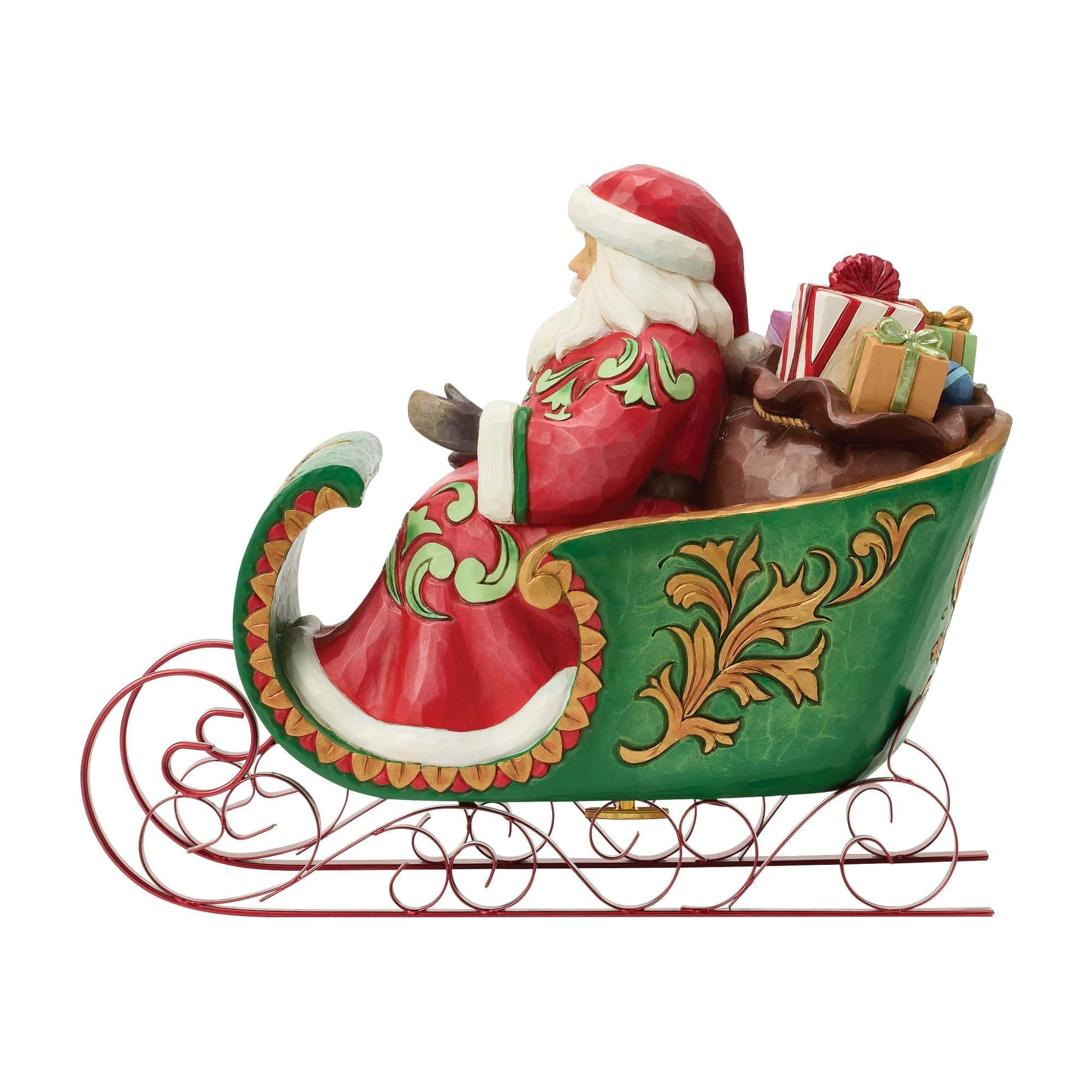 Heartwood Creek Santa In Musical Sleigh Figurine By Jim Shore - Image 2
