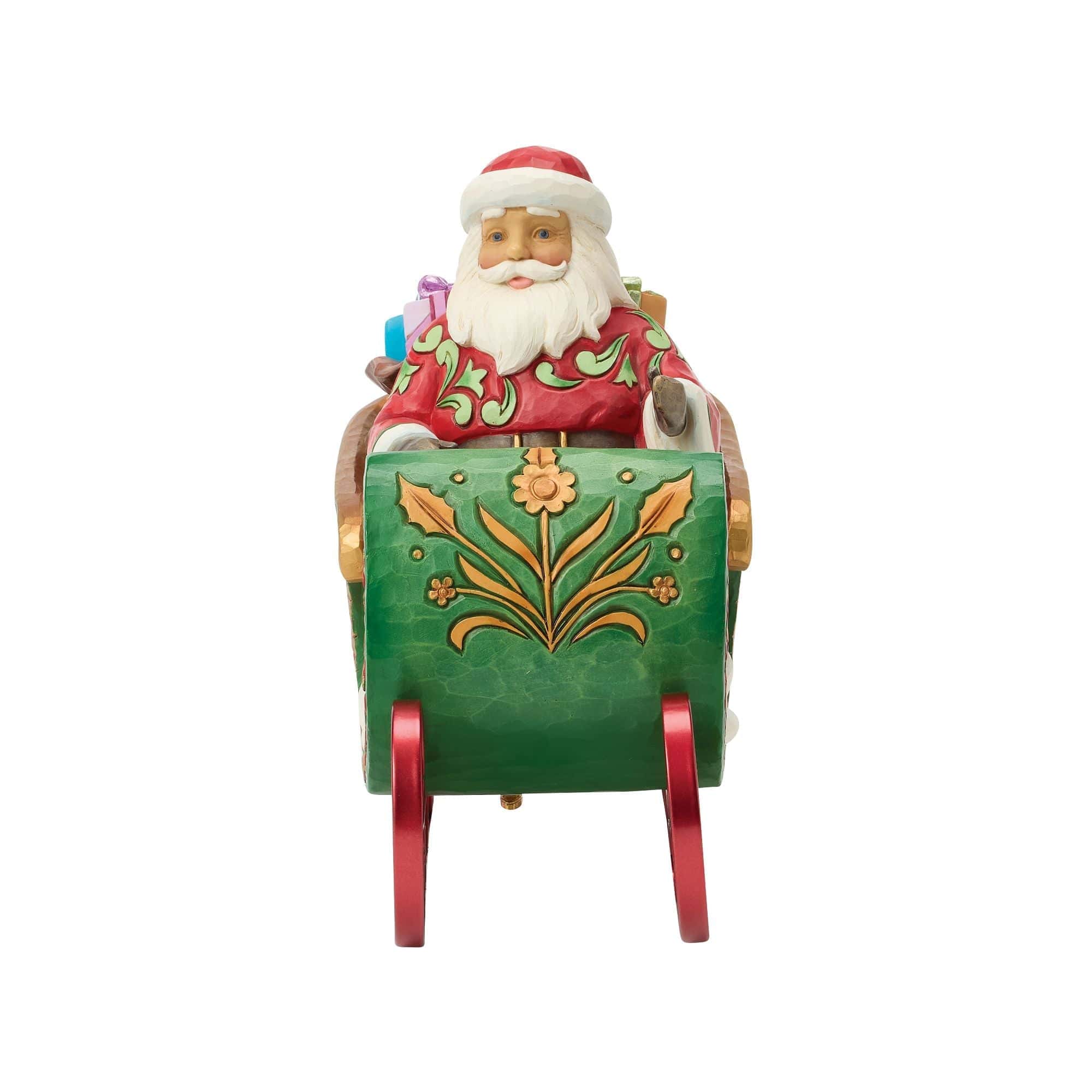 Heartwood Creek Santa In Musical Sleigh Figurine By Jim Shore - Image 4