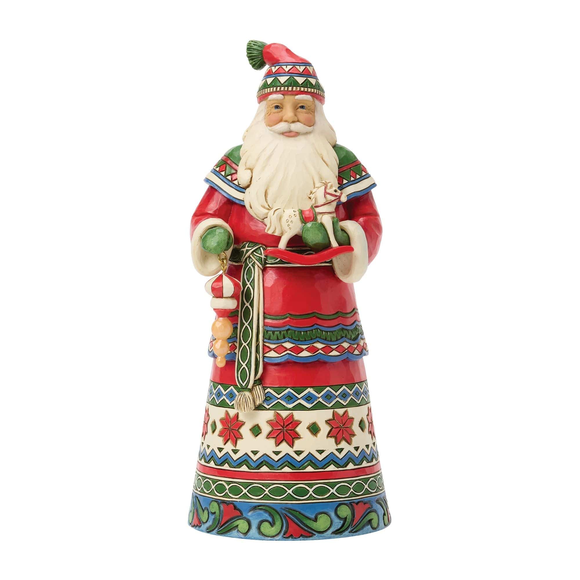 Heartwood Creek Santa Laplander Rocking Horse Figurine By Jim Shore