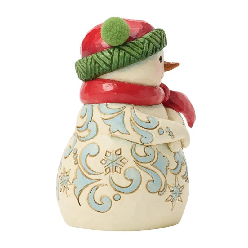 Heartwood Creek Snowman with Pom Pom Hat Figurine By Jim Shore - Image 3