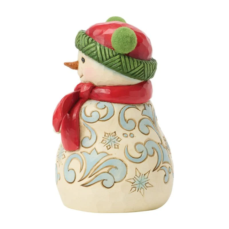 Heartwood Creek Snowman with Pom Pom Hat Figurine By Jim Shore - Image 4