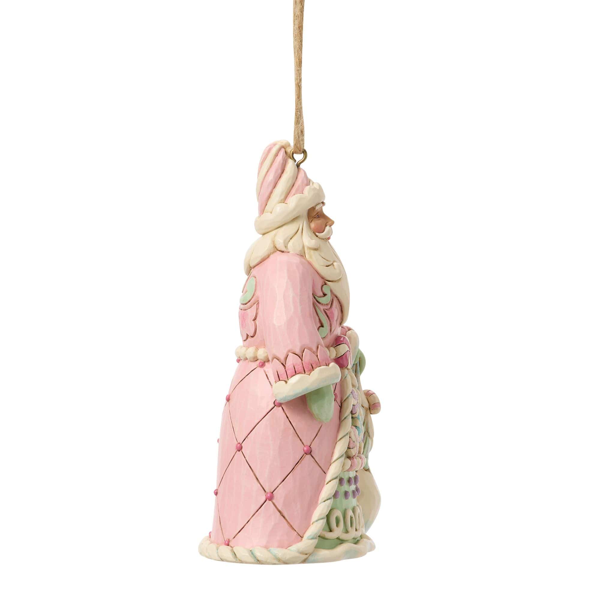 Heartwood Creek Sweets Santa with Bag Of Candy Hanging Ornament By Jim Shore - Image 3