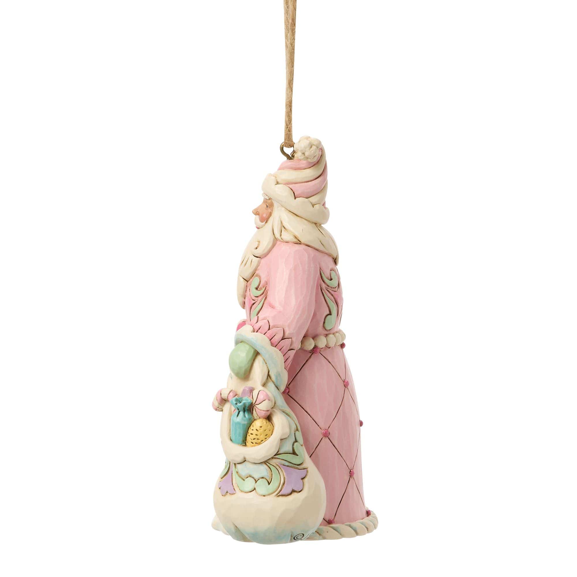 Heartwood Creek Sweets Santa with Bag Of Candy Hanging Ornament By Jim Shore - Image 4