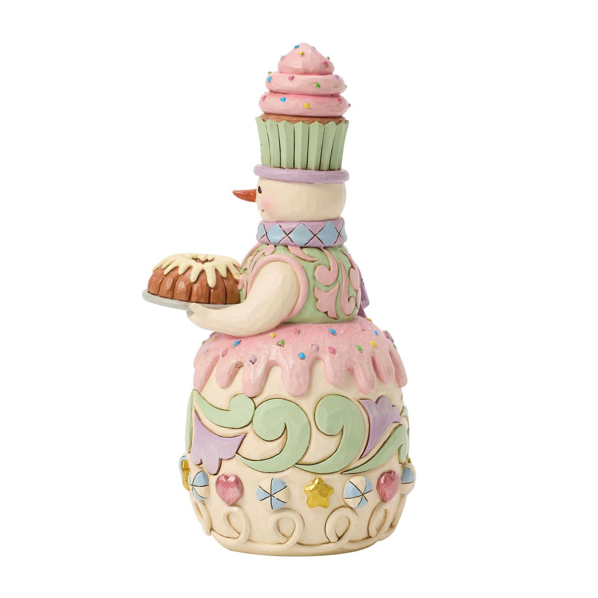 Heartwood Creek Sweets Snowman with Bundt Cake Figurine By Jim Shore - Image 2