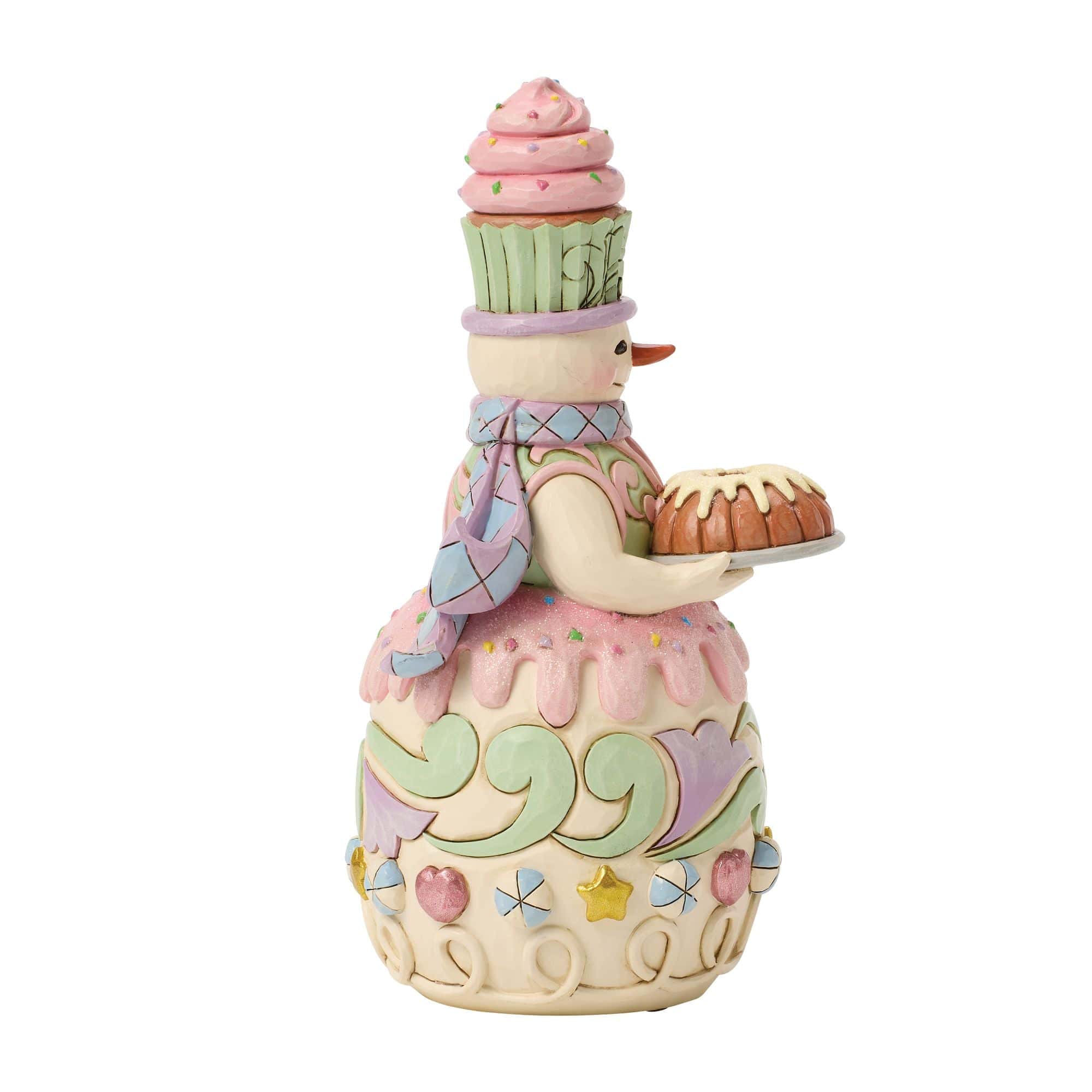 Heartwood Creek Sweets Snowman with Bundt Cake Figurine By Jim Shore - Image 4
