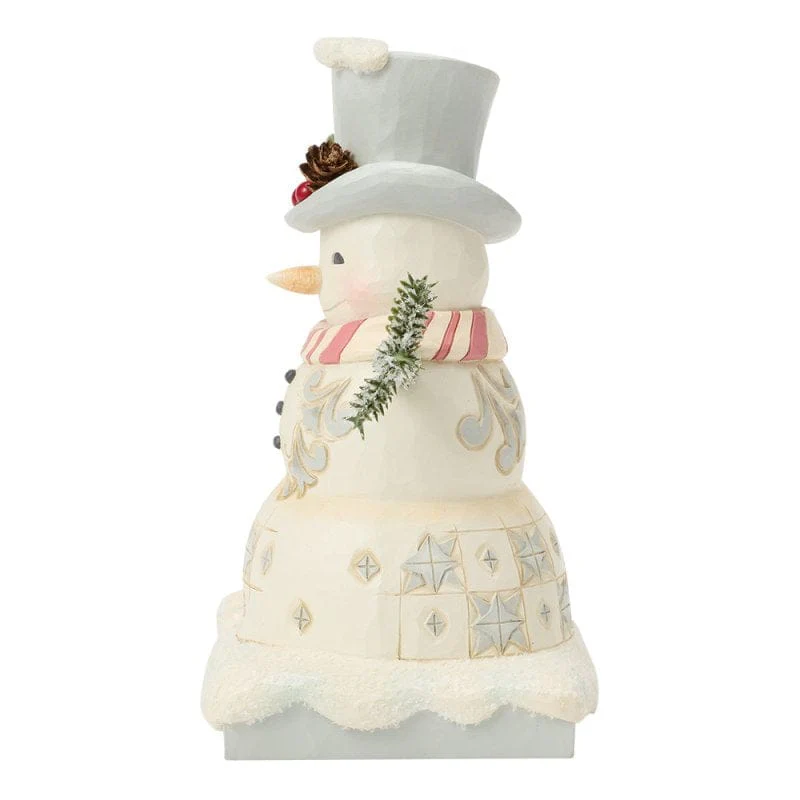 Heartwood Creek Woodland Snowman Top Hat Figurine By Jim Shore - Image 4