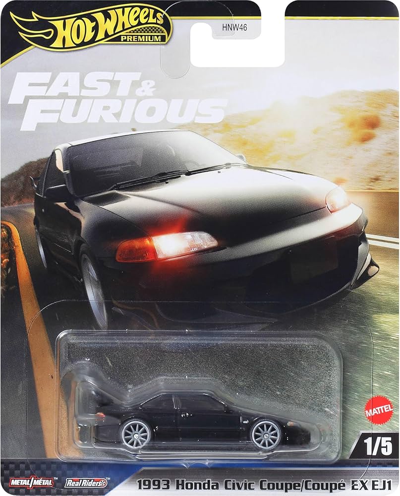 Hot Wheels Premium Fast & Furious 1993 Honda Civic Coupe/Coupé  EX EJ1