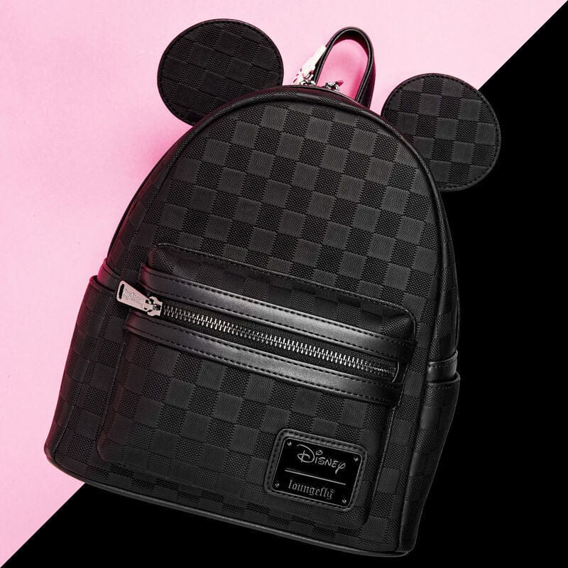 Loungefly Mickey Mouse Black Checked Disney Mini Backpack