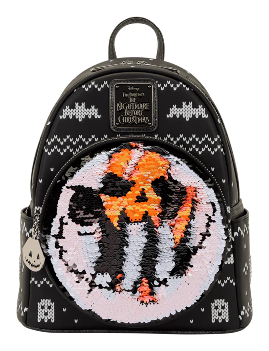 Loungefly Nightmare Before Christmas Reversible Sequins Jack Mini Backpack - Image 2