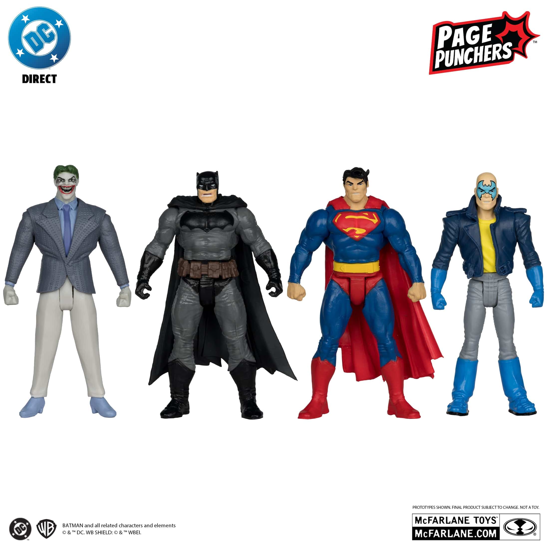 McFarlane Toys DC Direct Batman, Son of Batman, Superman & The Joker The Dark Knight Returns 4 Pack Page Punchers Figures - Image 2