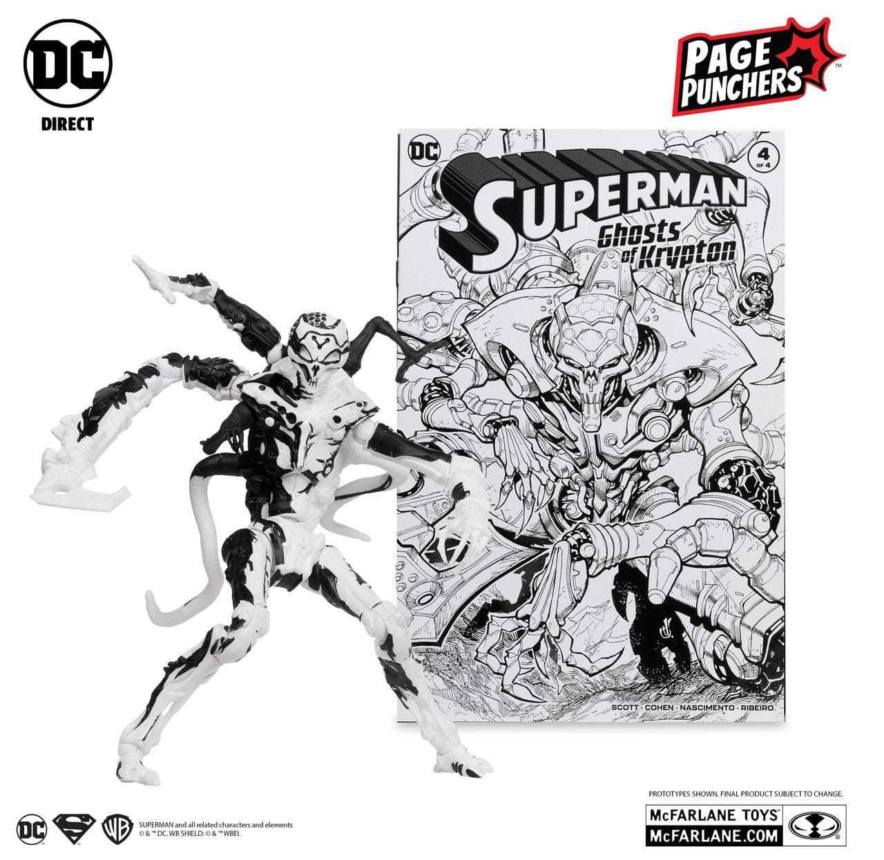 McFarlane Toys DC Direct Ghosts Of Krypton 4 Pack Figures Sketch Edition Page Punchers - Image 4
