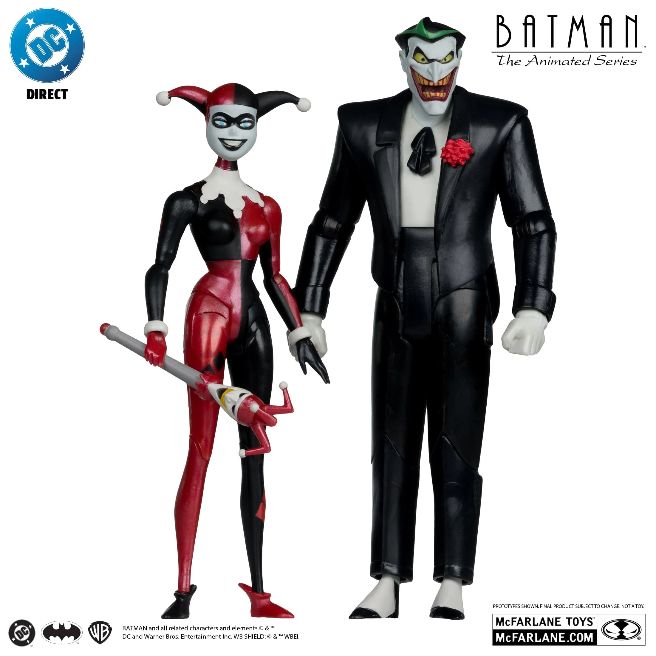 McFarlane Toys DC Direct The Joker & Harley Quinn Mad Love 2 Pack Batman The Animated Series Action Figures - Image 2