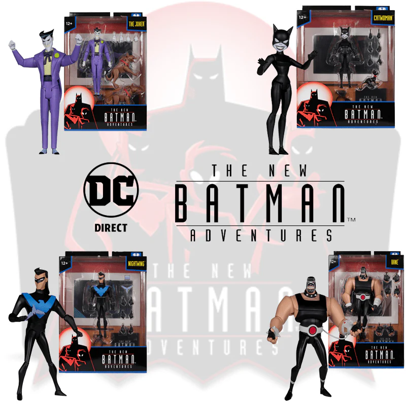 McFarlane Toys DC Direct The New Batman Adventures 4 Pack Figures Bane Catwoman Nightwing Joker
