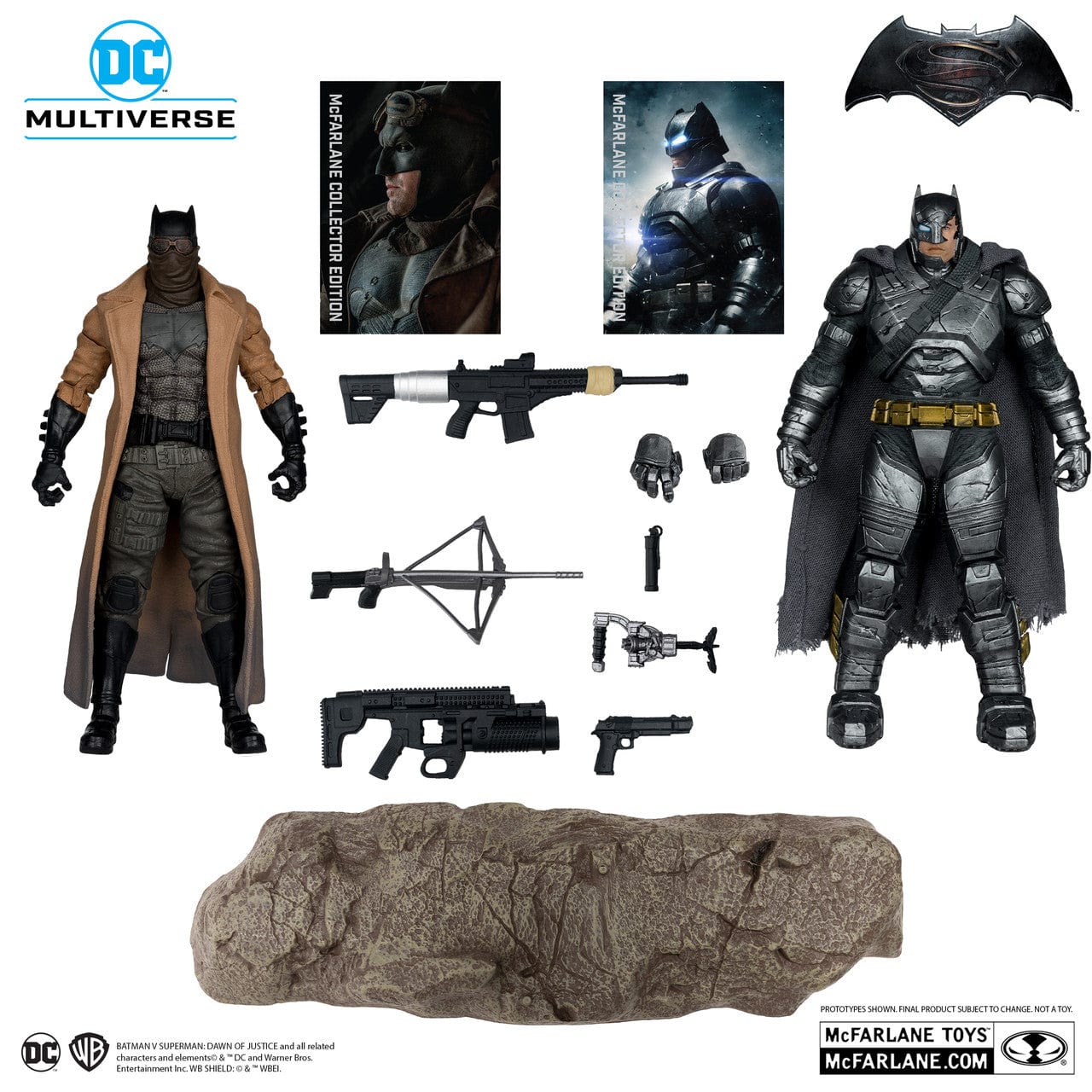 McFarlane Toys DC Multiverse Batman Knightmare & Armor Suit Figures Batman VS Superman Dawn Of Justice - Image 3